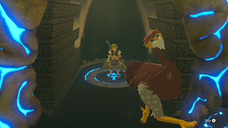Link is ashamed that this ostrich-thing has more personality than he does.